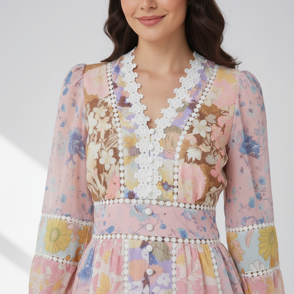 Robe longue bohème pastel – Légèreté et féminité assurées – Image 2